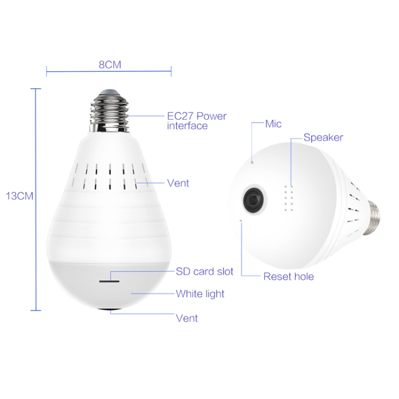 Bulb CCTV Camera LED Security Cam