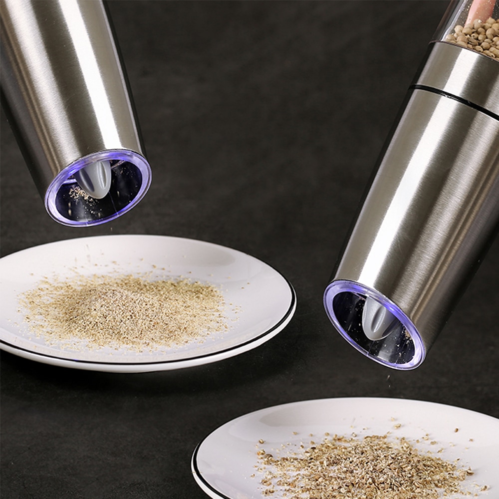 Electric Salt And Pepper Grinder With LED Light