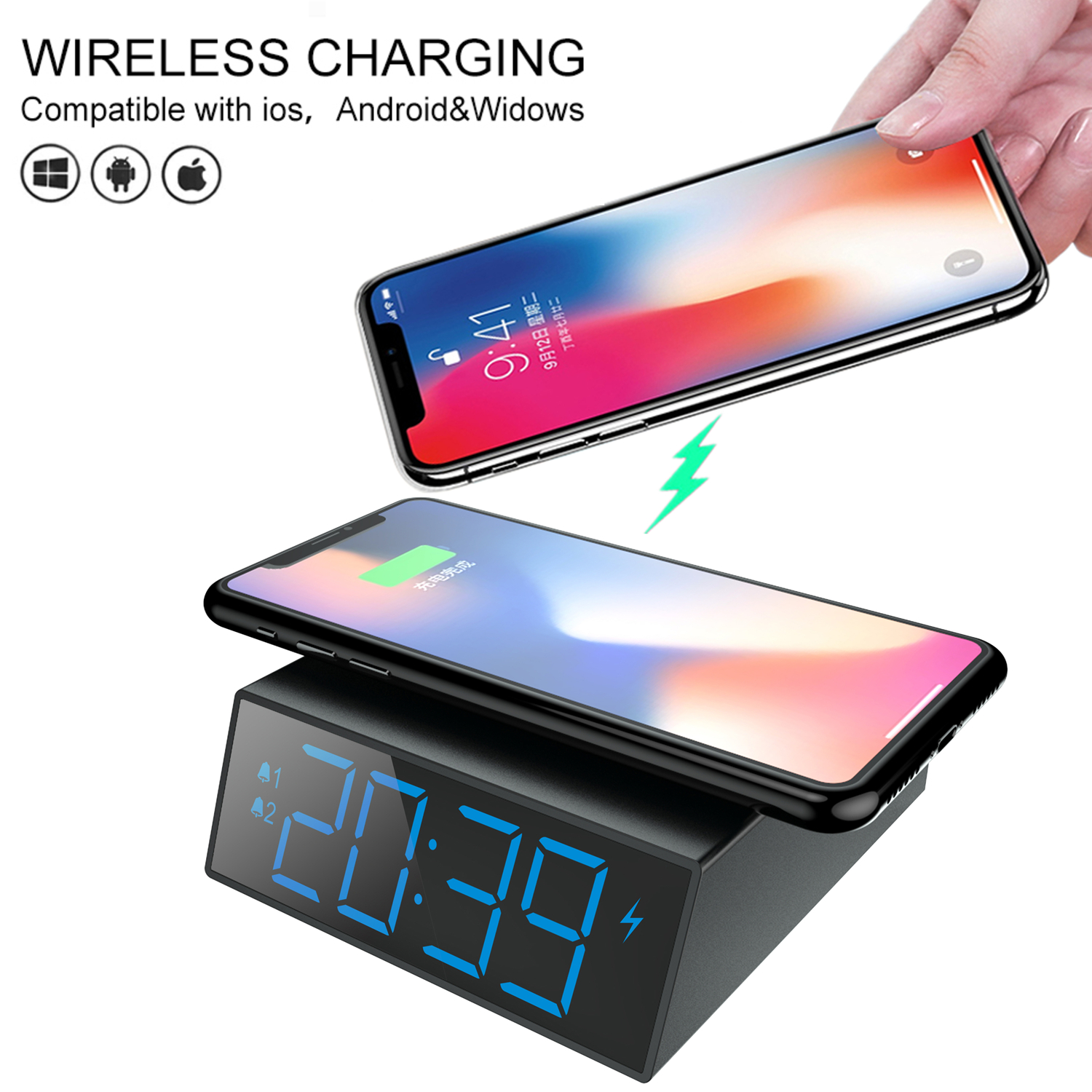 Alarm Clock with Phone Charger Device