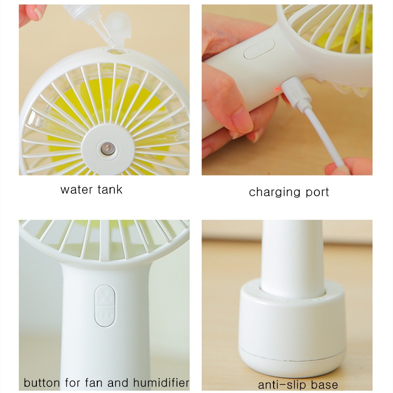 Rechargeable Handheld Misting Fan