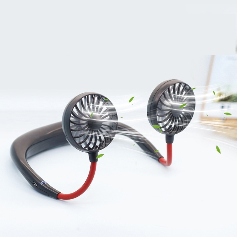 Portable Neck Fan Rechargeable Double Head Fan