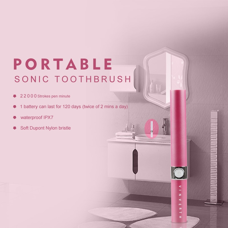 Travel Electric Toothbrush Nylon Bristles