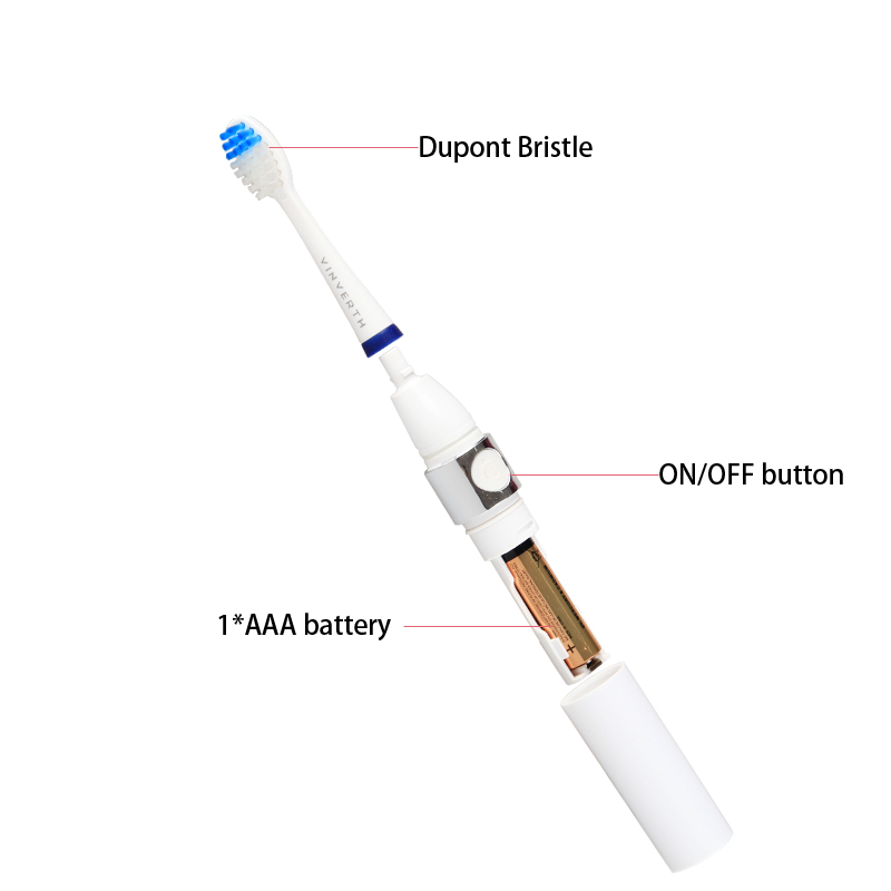 Travel Electric Toothbrush Nylon Bristles