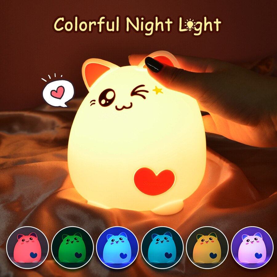 Cute Night Light Lovely Cat Lamp