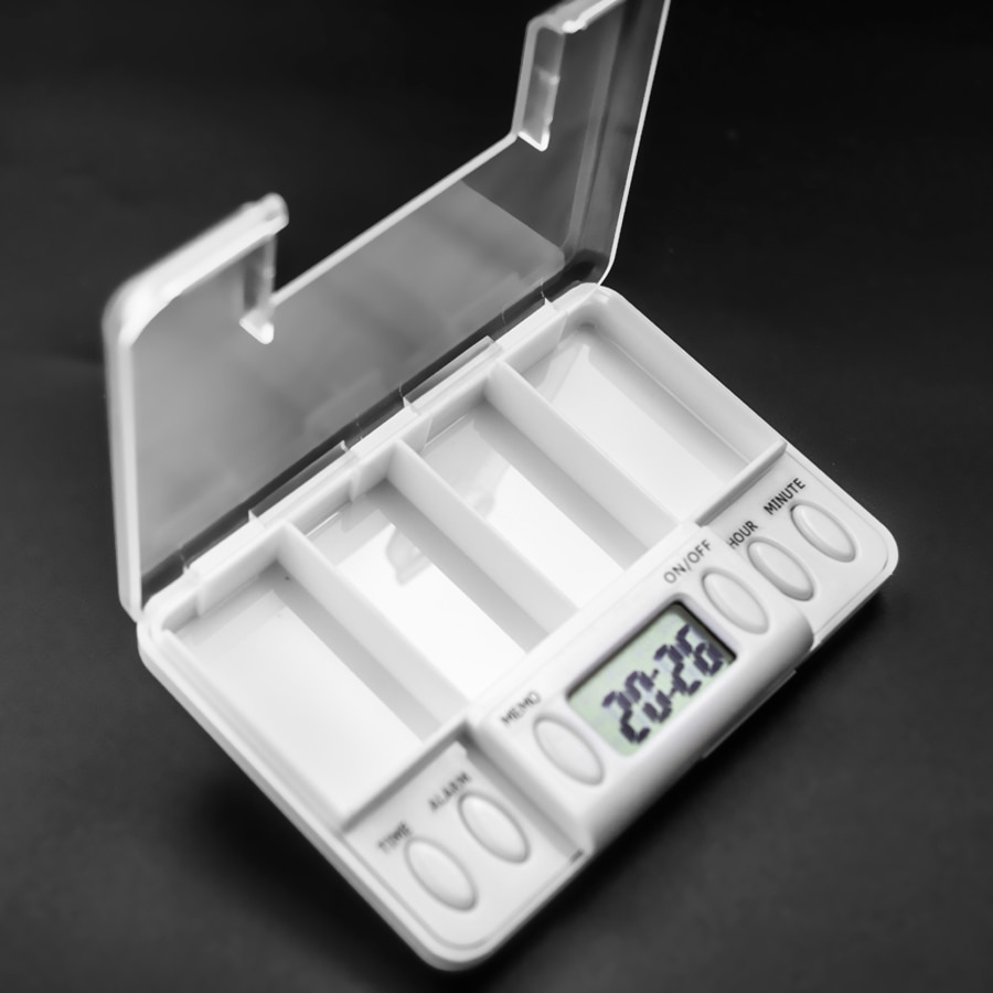 Pill Box with Alarm Four Grid