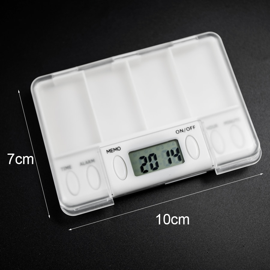 Pill Box with Alarm Four Grid