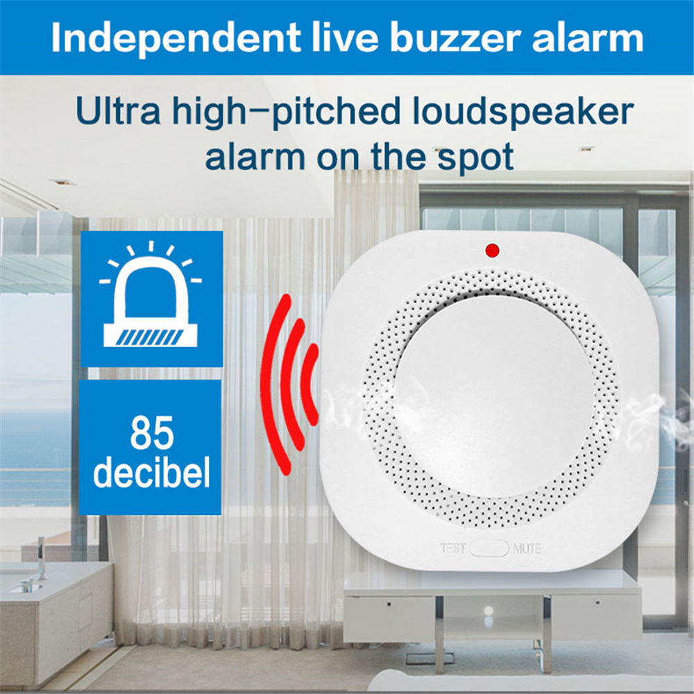 Wireless Smoke Detector Home Alarm