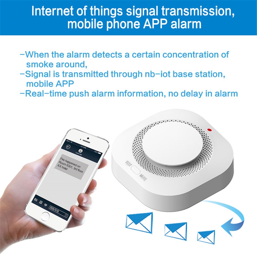 Wireless Smoke Detector Home Alarm