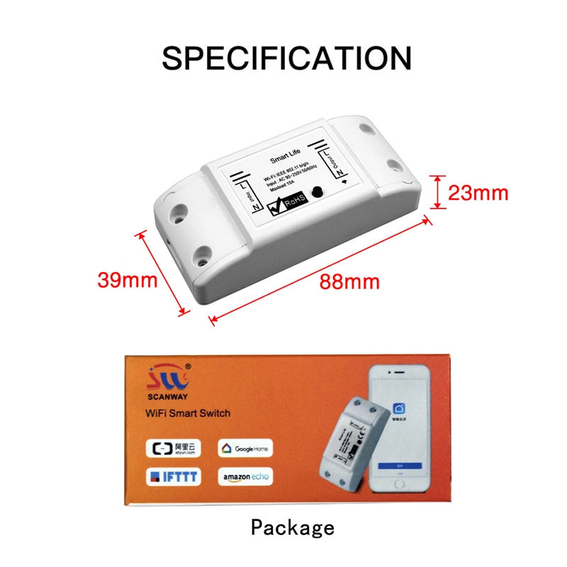 Wi-Fi Smart Switch Home Control