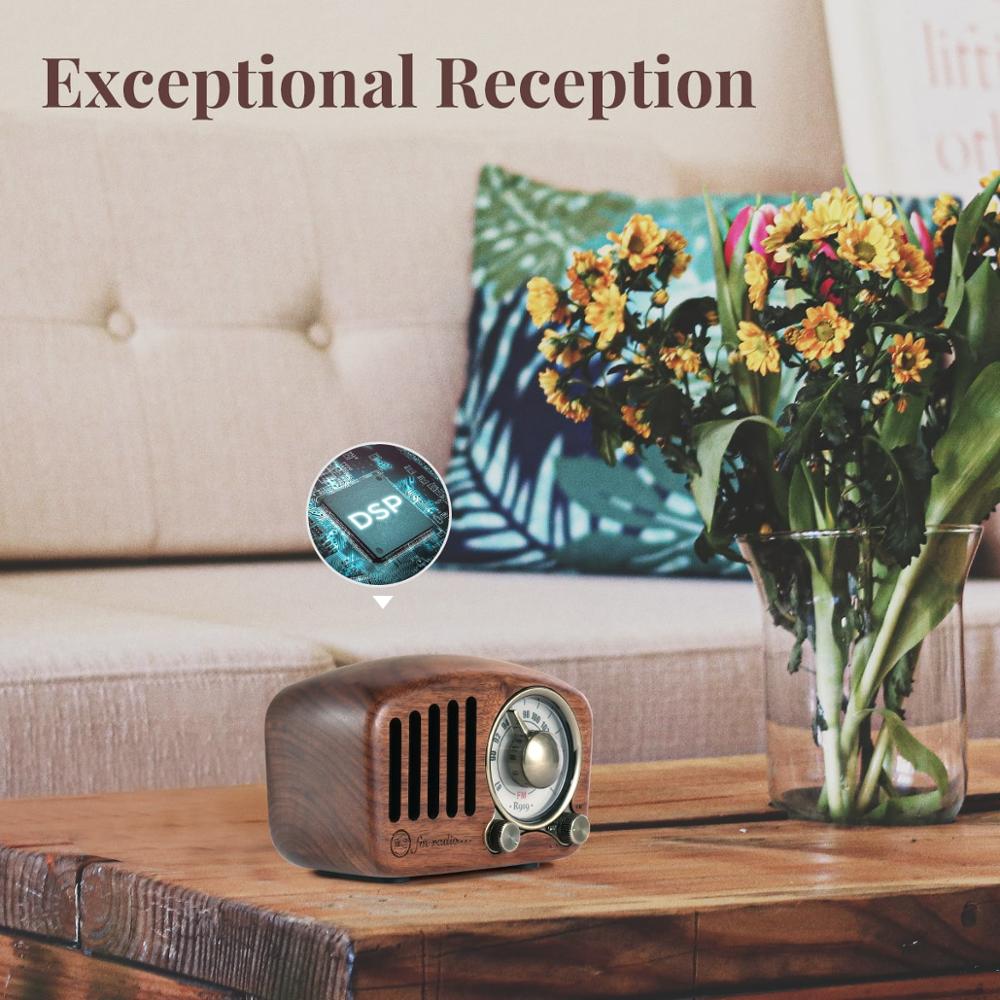 Wood Radio Rechargeable Mini Radio