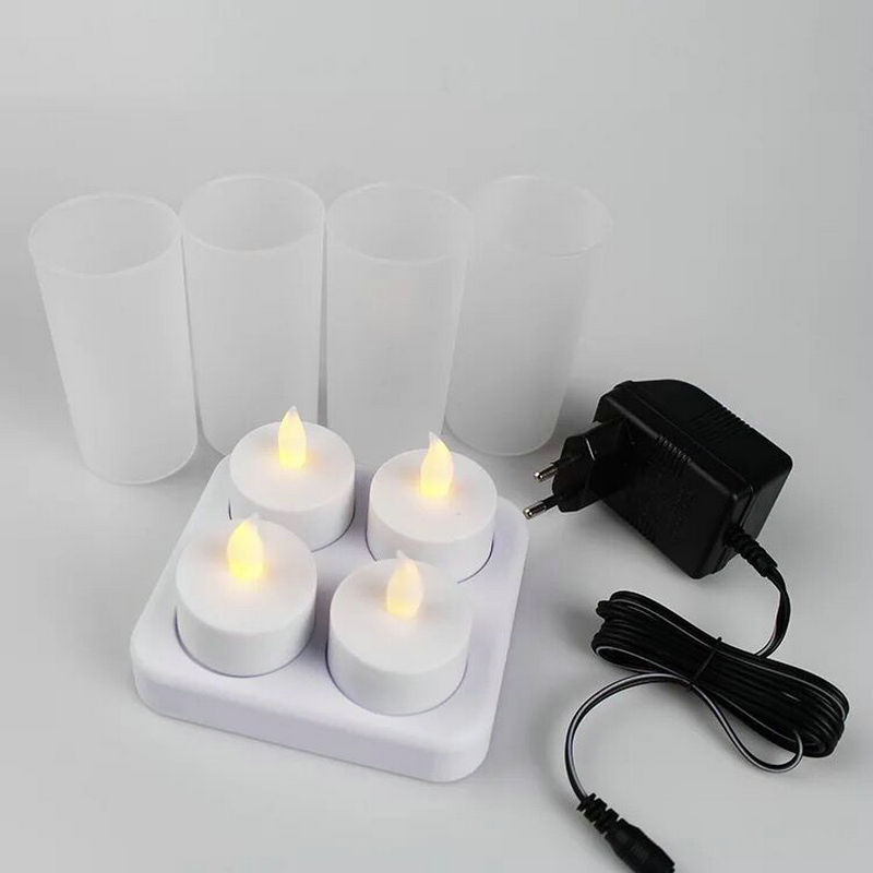 LED Tealight Candles Rechargeable Candles (4 pcs)