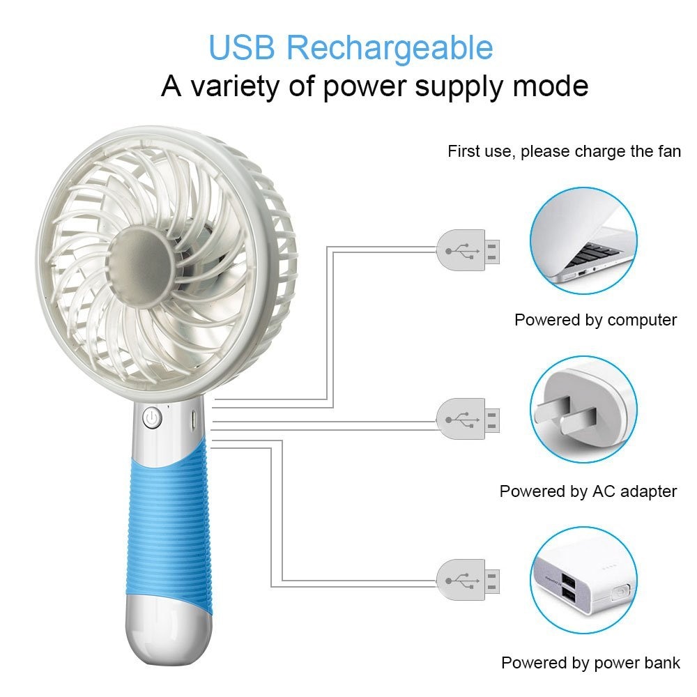 Mini Handheld Fan Rechargeable USB Fan