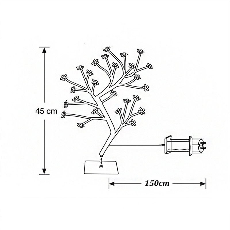 Night Table Lamp Cherry Blossom Tree