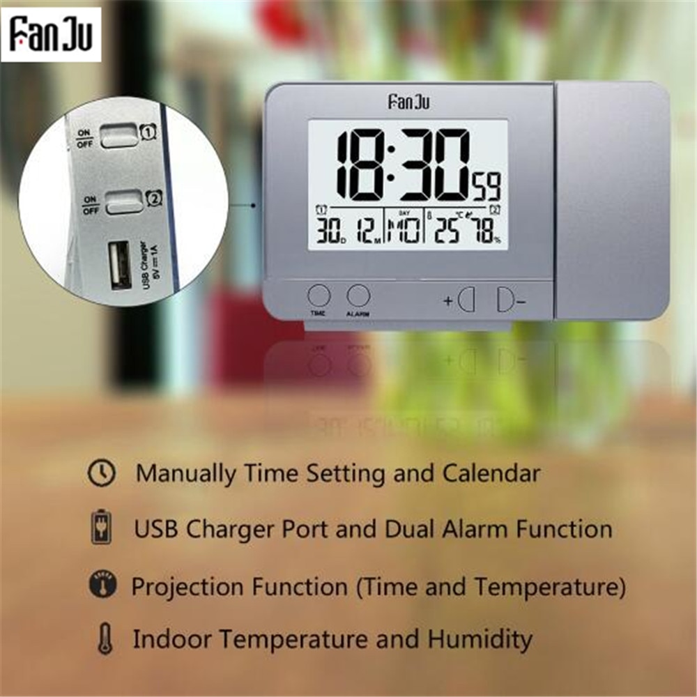 Projection Alarm Clock Digital Clock