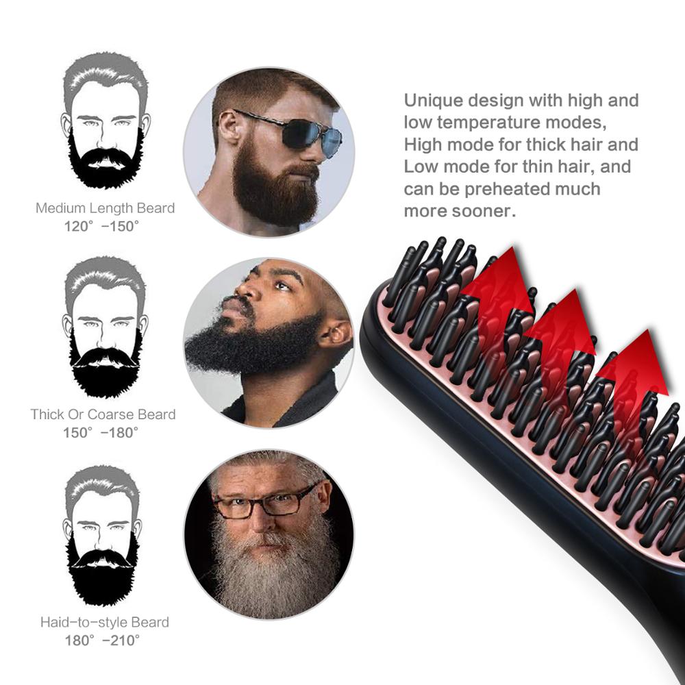 Heated Beard Brush Hair Straightener