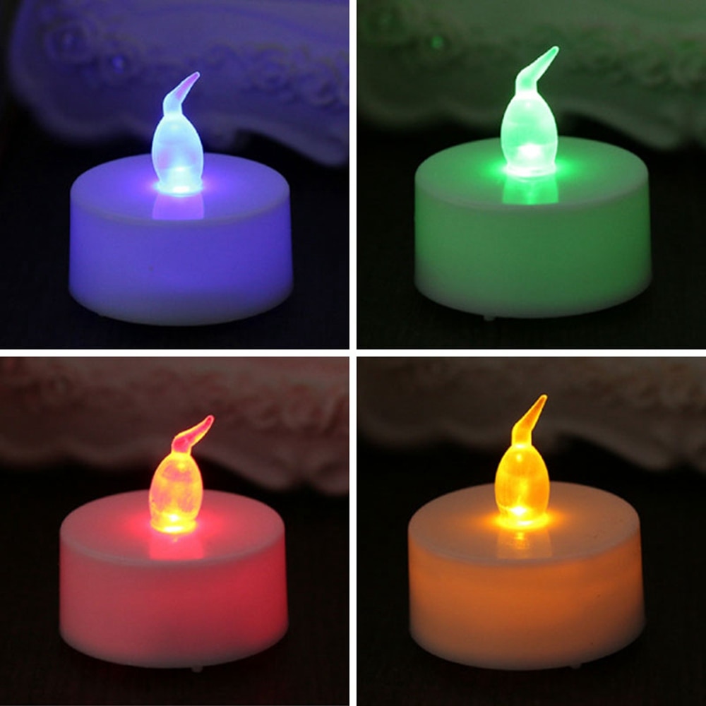 Flameless Tea Lights Fake Candles (24 PCS)