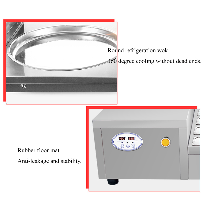 Fried Ice Cream Machine Stainless Steel