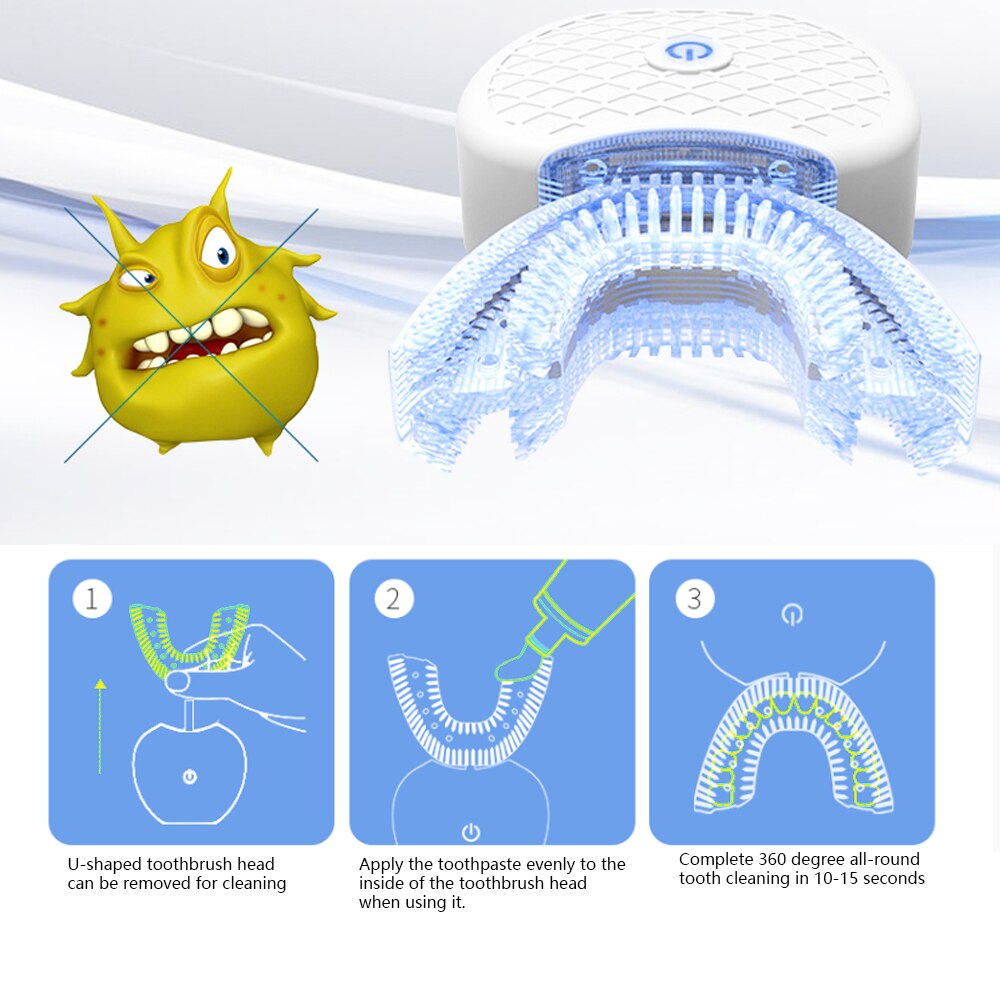 Mouthpiece Toothbrush 360 Degrees U-Brush