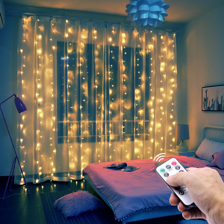 Curtain String Lights USB Remote Control