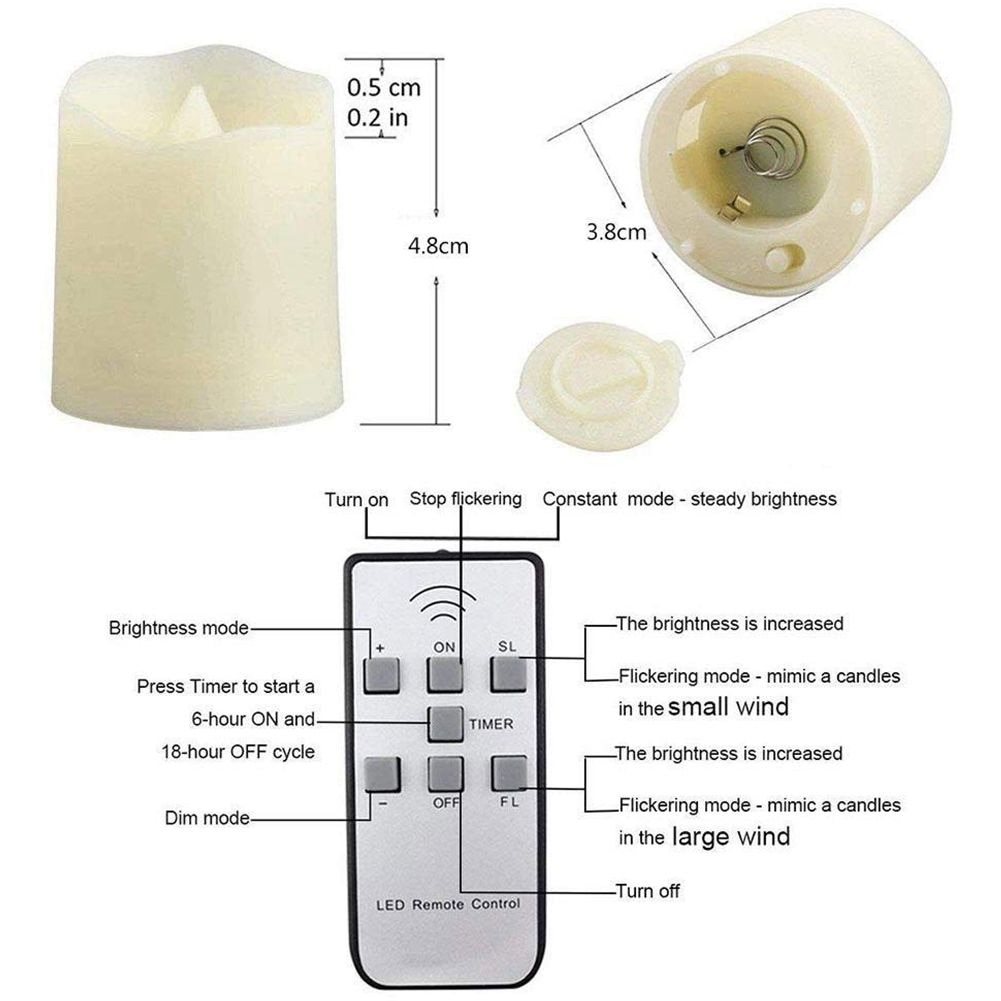 Flameless Candles with Timer Flickering Lights