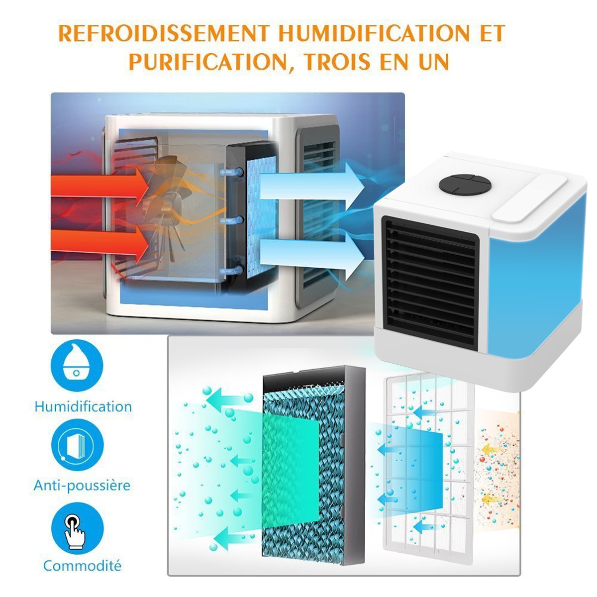 Small Air Cooler Mini Room Humidifier