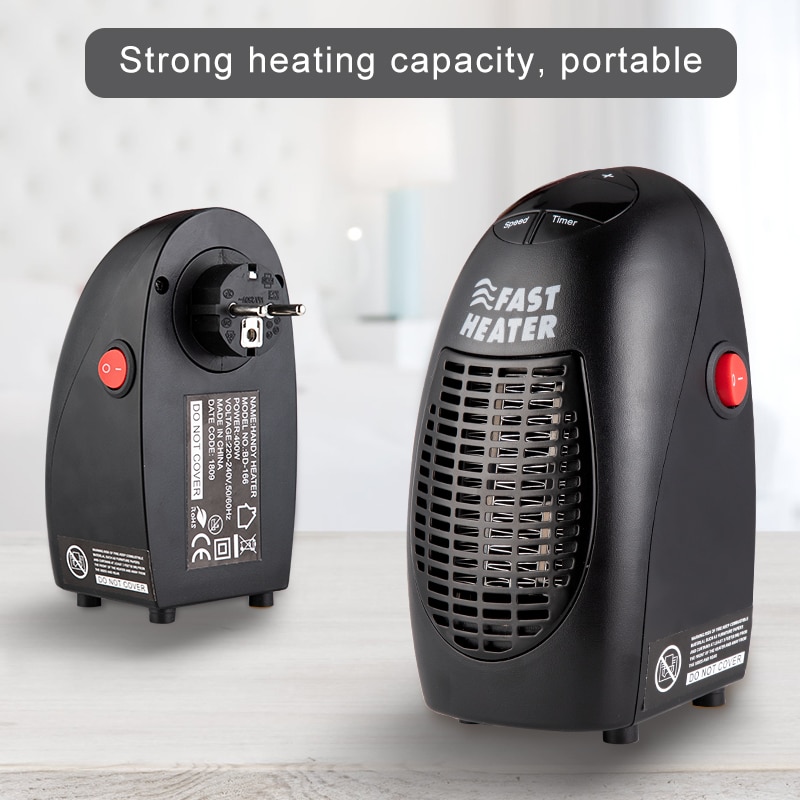 Small Electric Heater Mini Fan