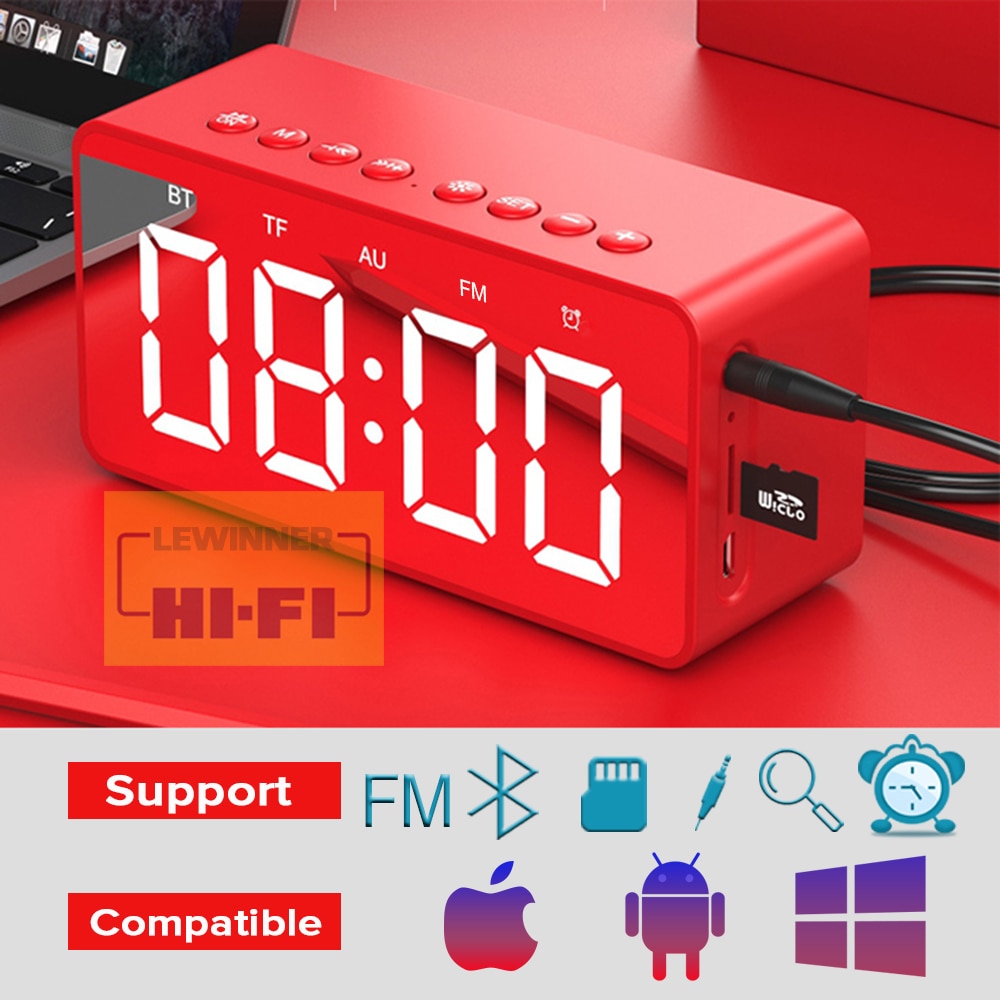 Alarm Clock Speaker Wireless Device