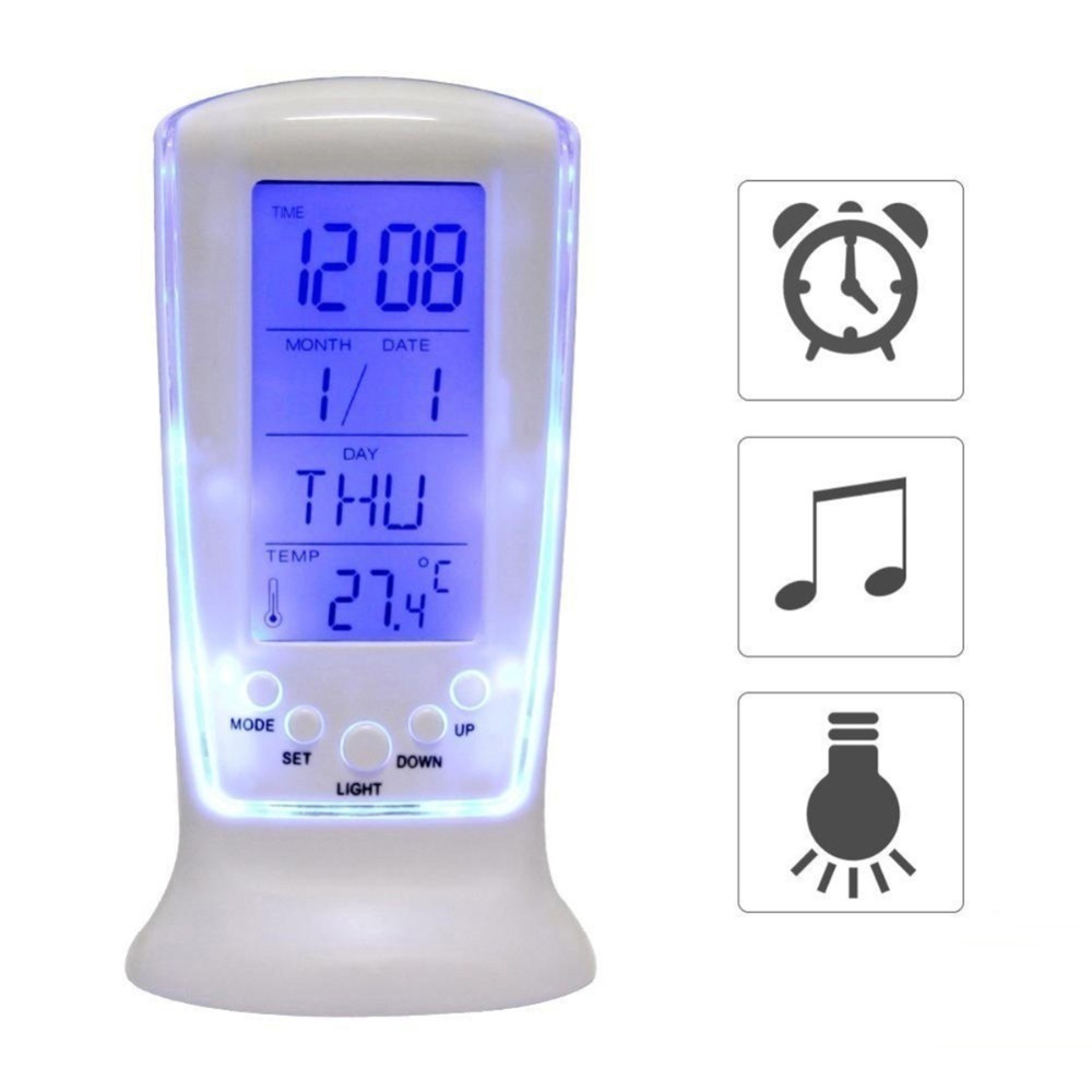 Calendar Clock with Alarm and Thermometer