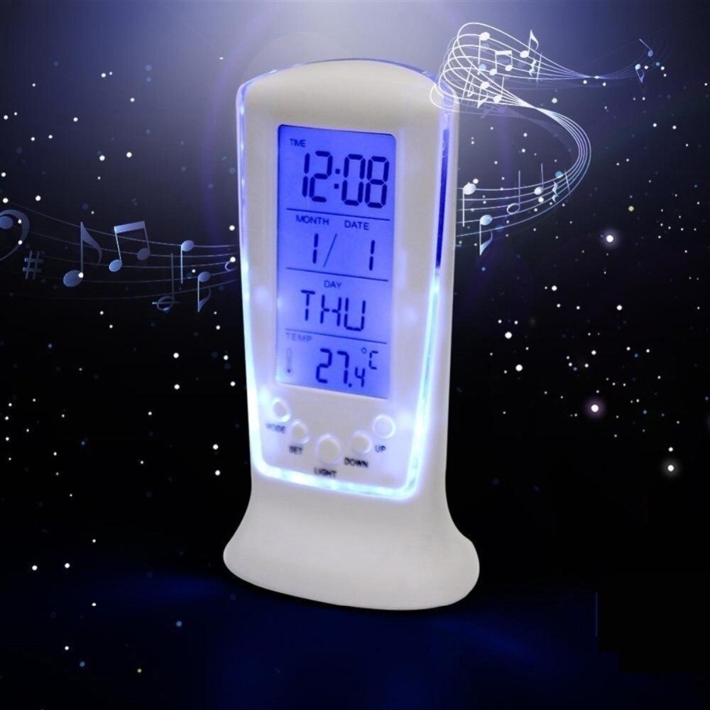 Calendar Clock with Alarm and Thermometer