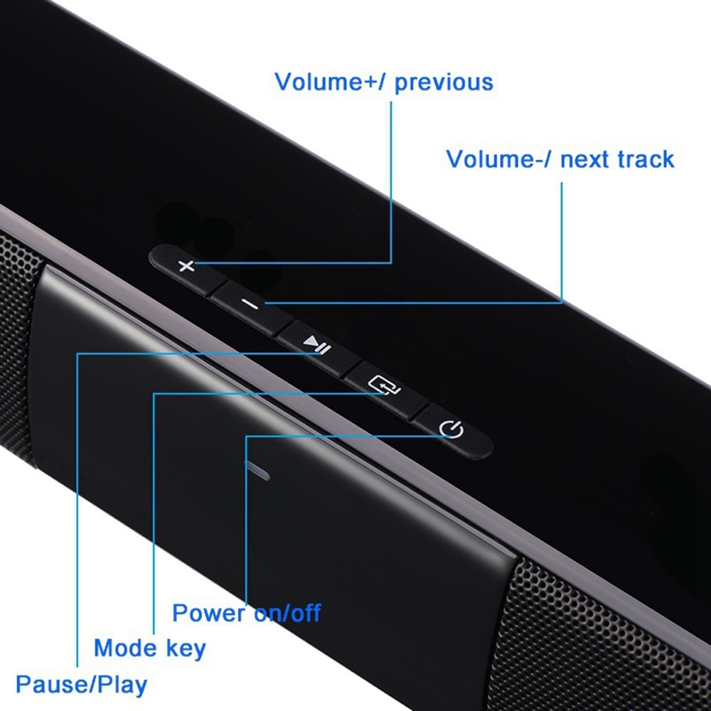 Bluetooth Soundbar For TV Wireless Speaker