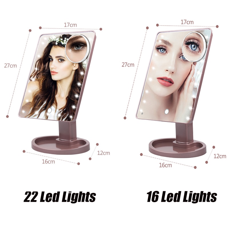 Magnifying Mirror with LED Lights