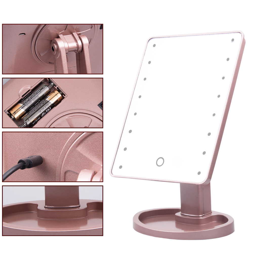 Magnifying Mirror with LED Lights