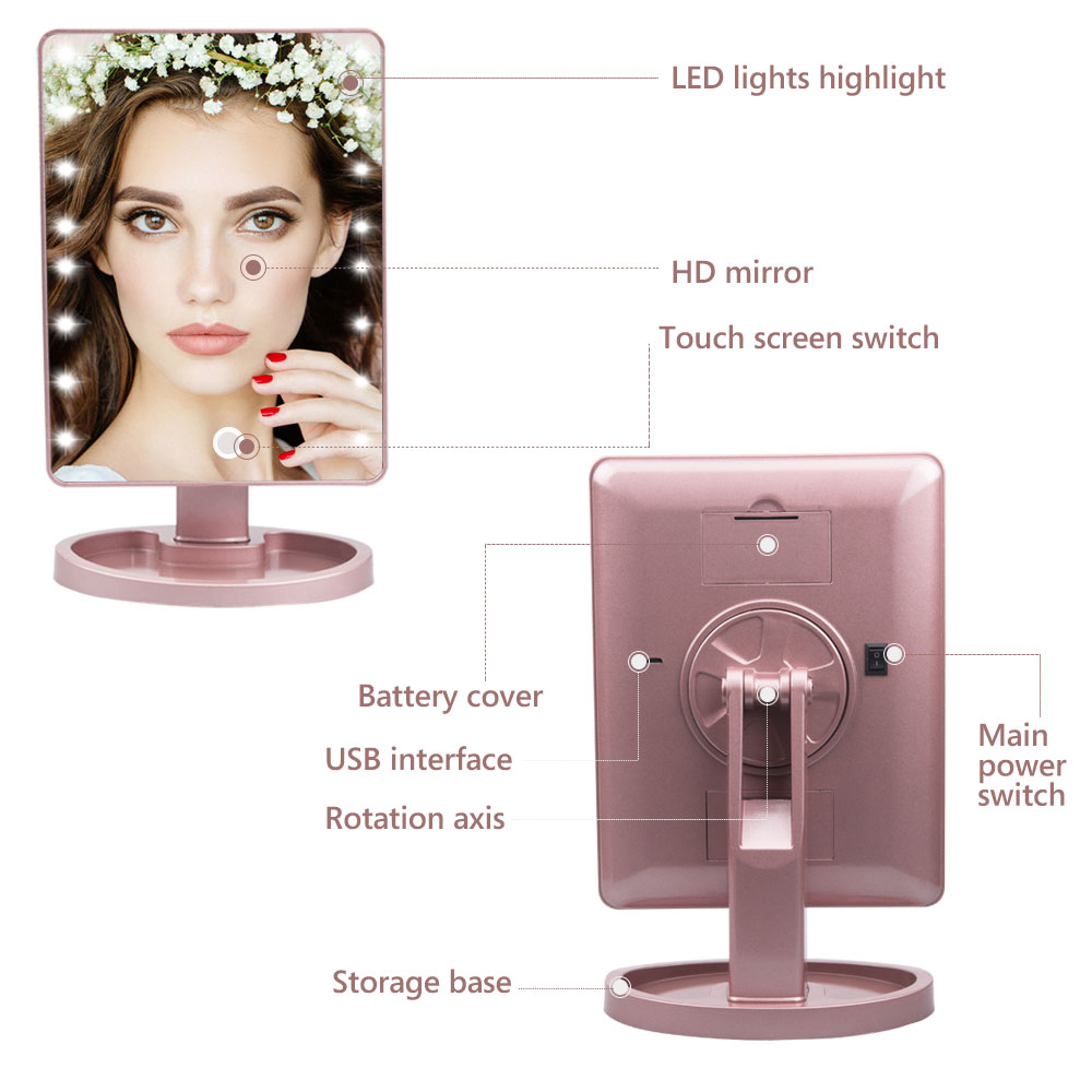 Magnifying Mirror with LED Lights