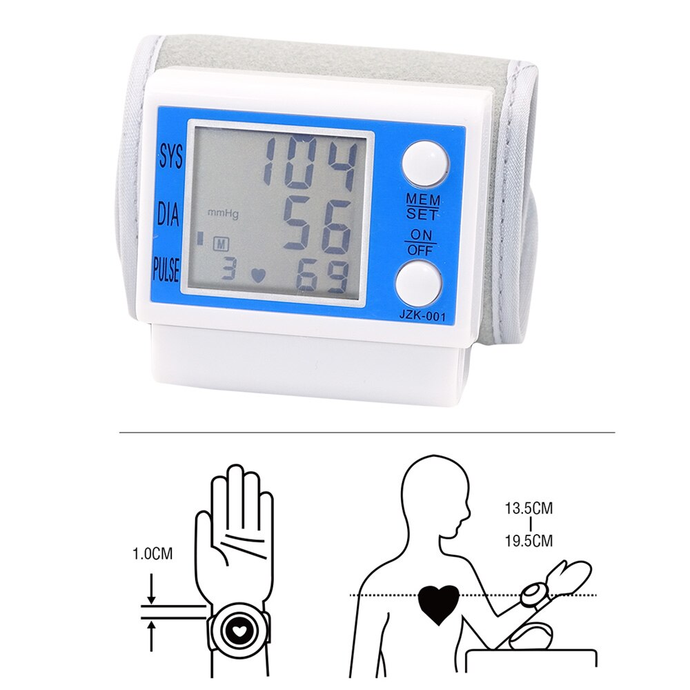 Blood Pressure Wrist Cuff Digital Monitor