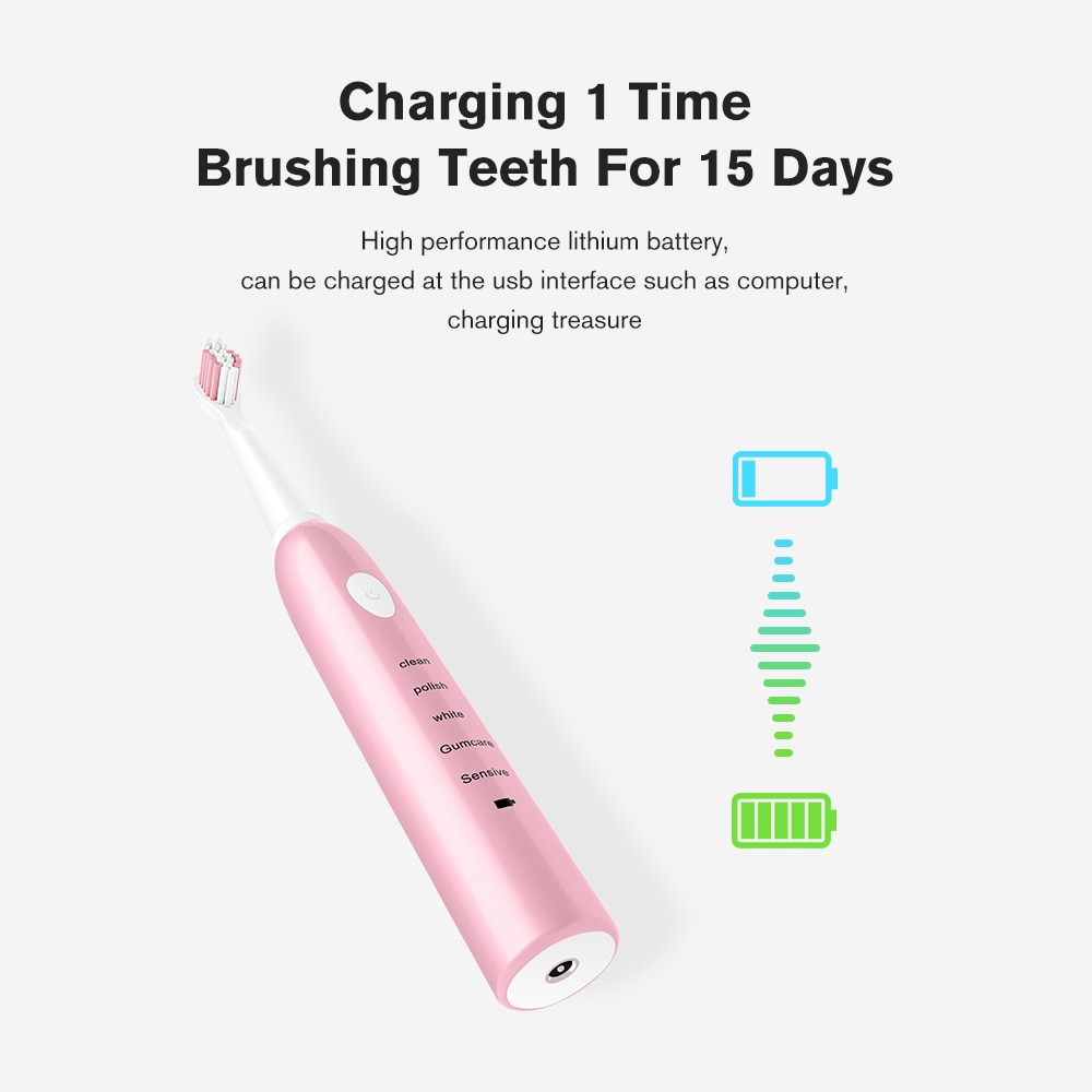 Ultrasonic Toothbrush Rechargeable Device