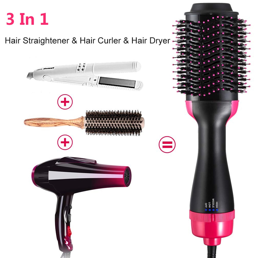 Electric Curling Brush Hair Iron Comb