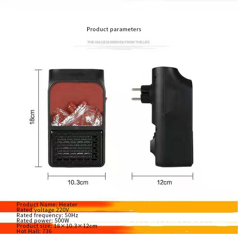 Electric Fan Heater Mini Radiator Plug