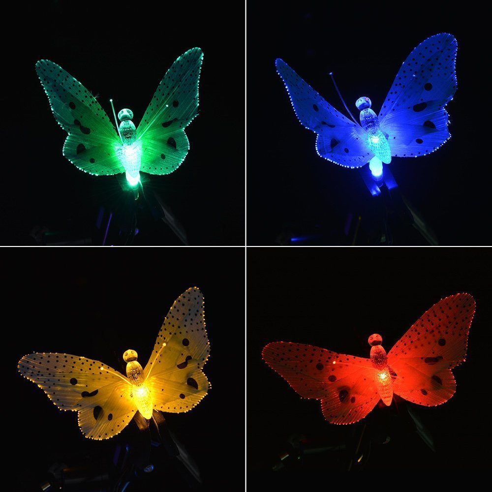 Butterfly Solar Lights 12 LED Bulbs