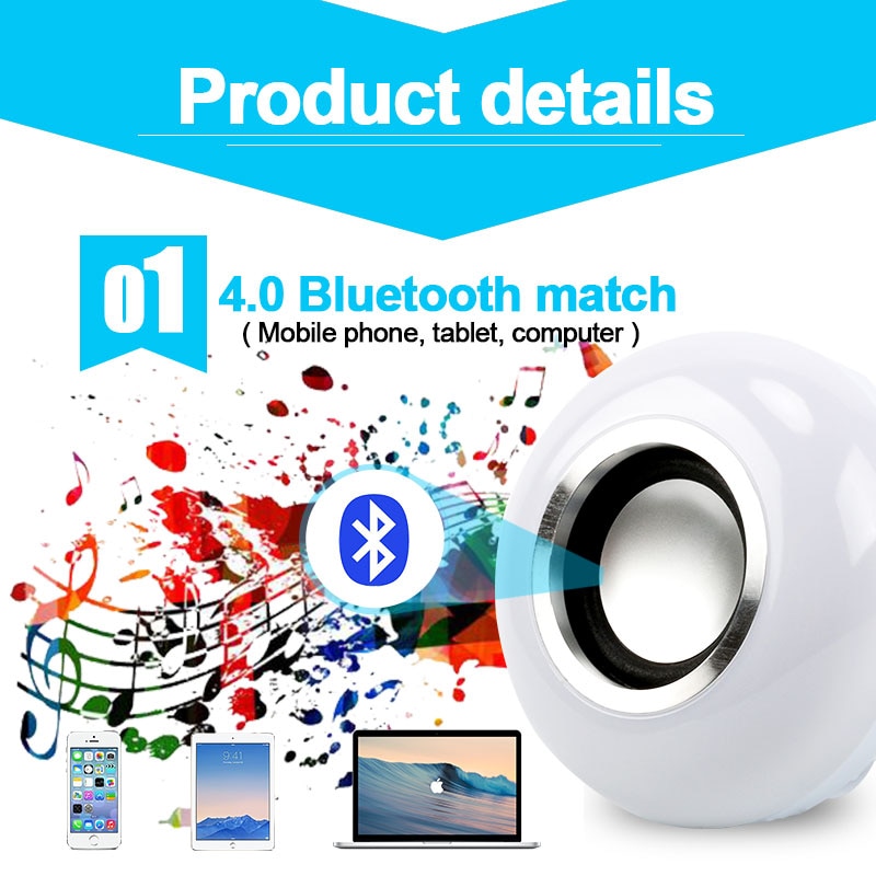 Light Bulb Speaker Bluetooth Light