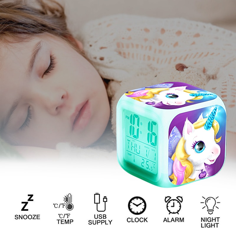 Unicorn Alarm Clock LED Digital Clock