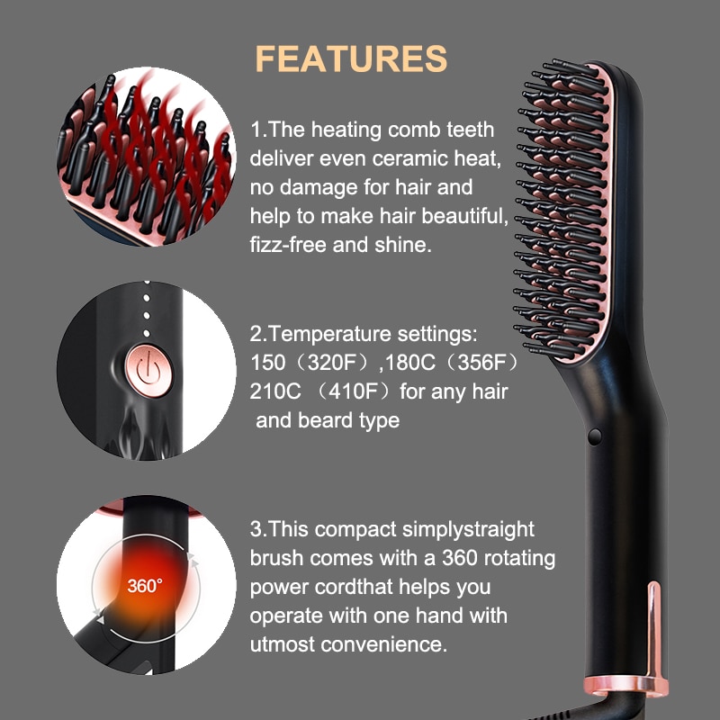 Electric Straightening Comb Hair Styling Tool