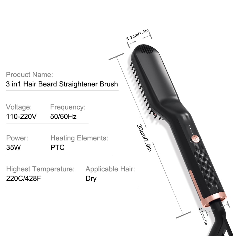 Electric Straightening Comb Hair Styling Tool