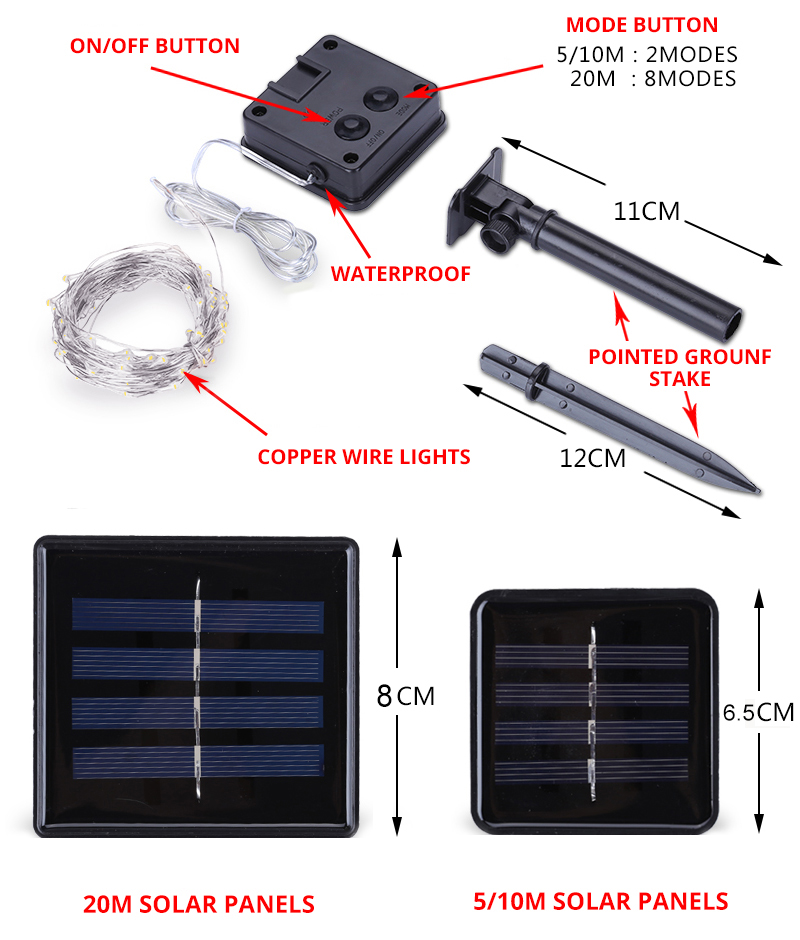 Solar String Lights LED Strip Decoration