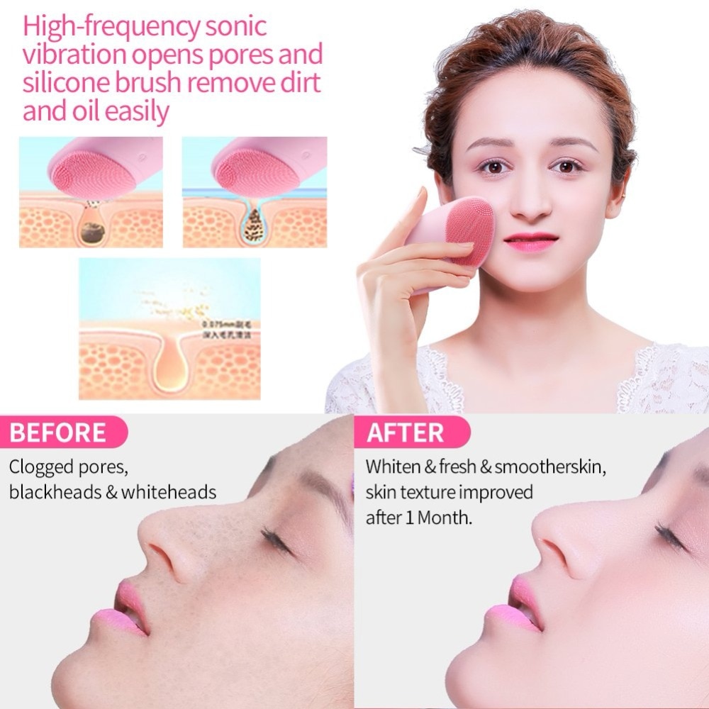 Silicone Facial Cleanser Electric Brush