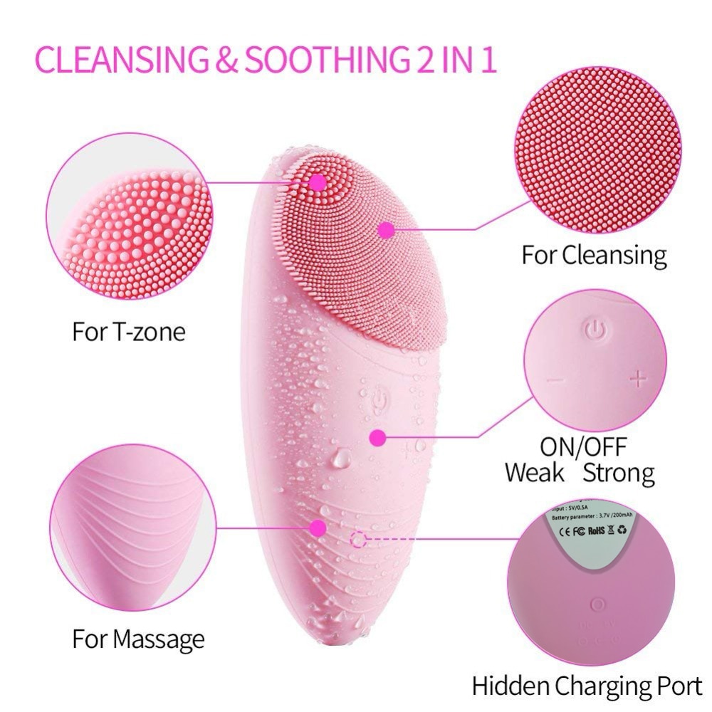 Silicone Facial Cleanser Electric Brush