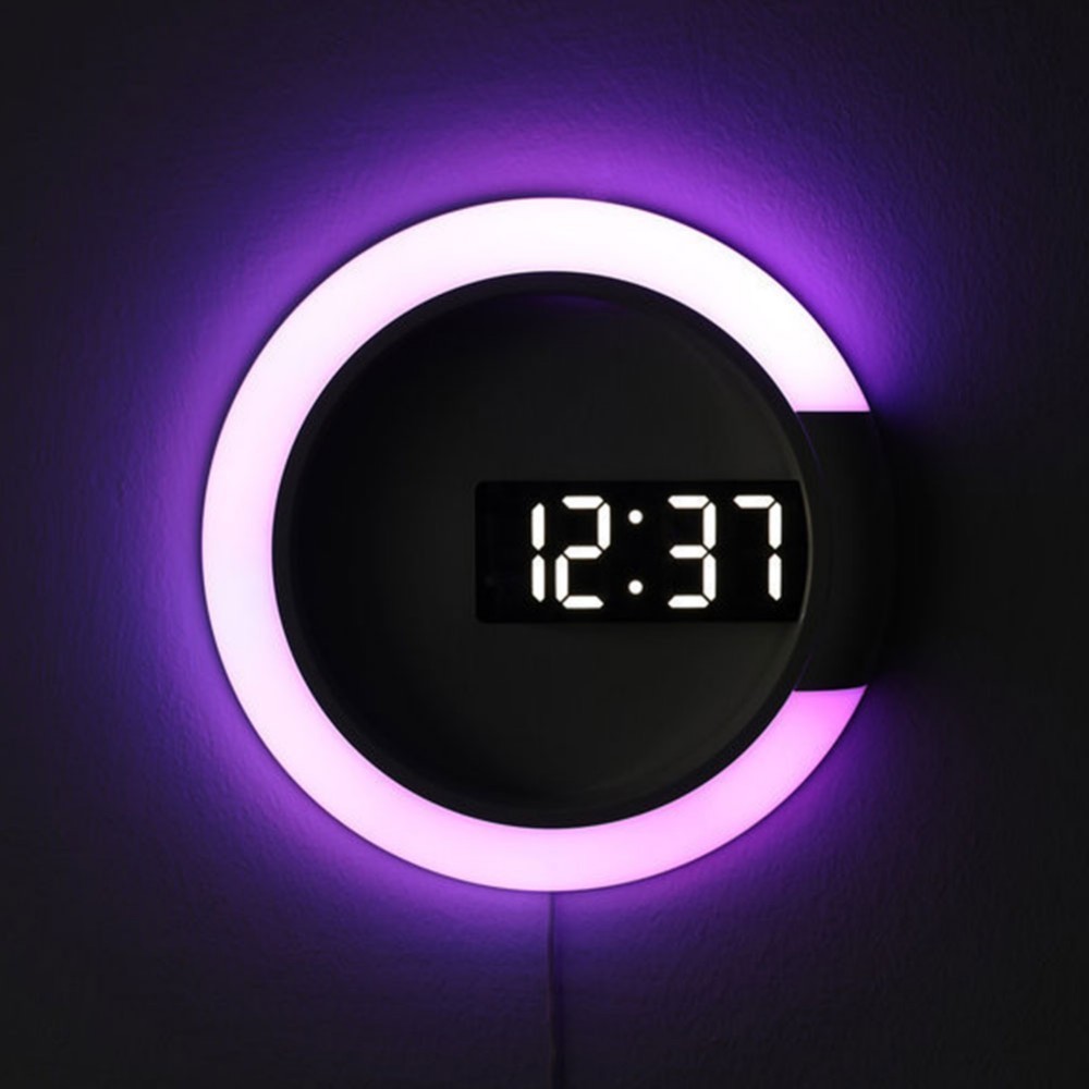 LED Wall Clock Digital Night Light