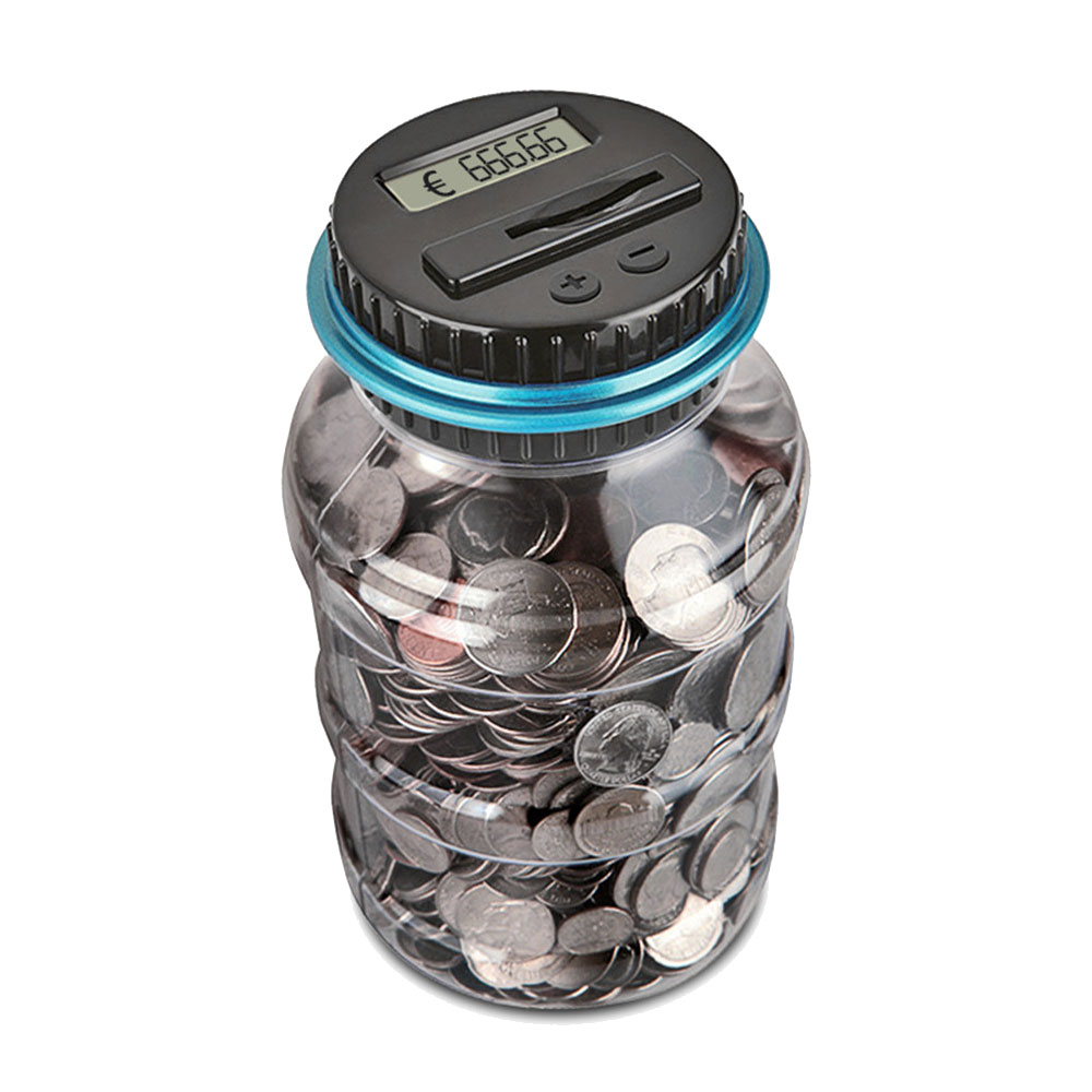 Coin Counter Bank with Digital LCD 1.8L