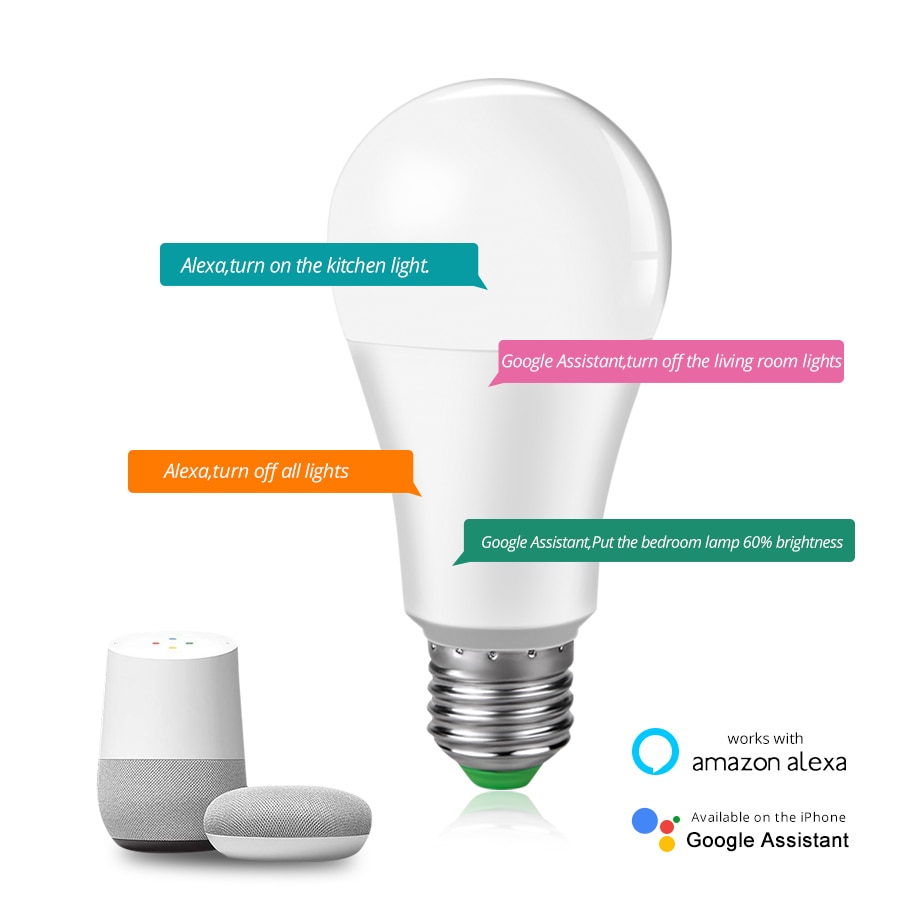 Smart LED Bulb Voice Smartphone Control