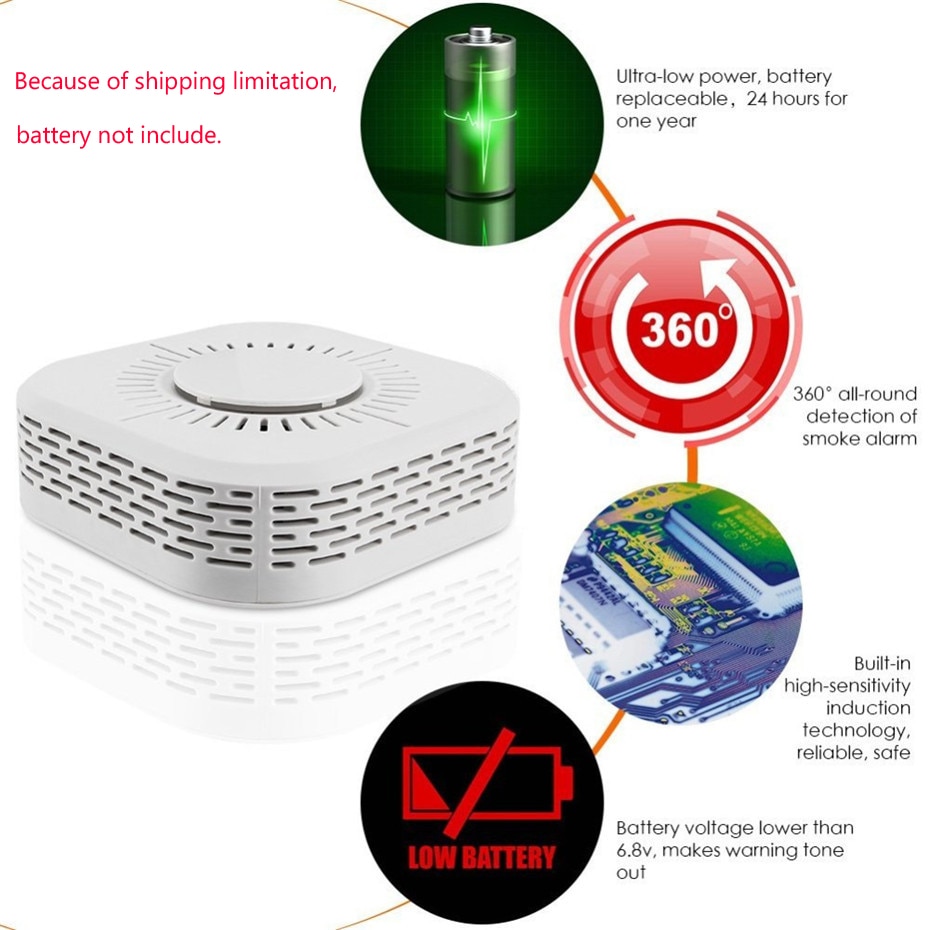 Smoke Alarm Detector Wireless (3Pcs)