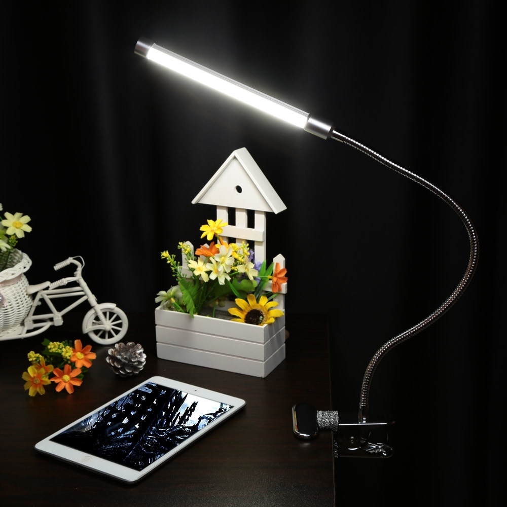 Clip On Desk Lamp USB LED Light